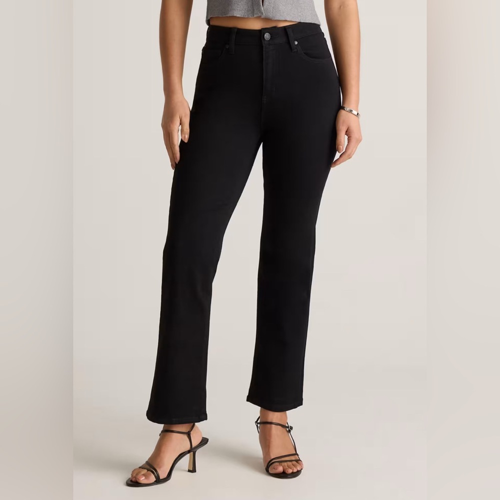 Quince Bella Stretch Black Jeans- 30 inch inseam NWT